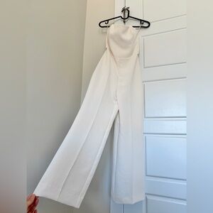 Wilfred Strapless Jumpsuit – Cream / Ivory – Like New